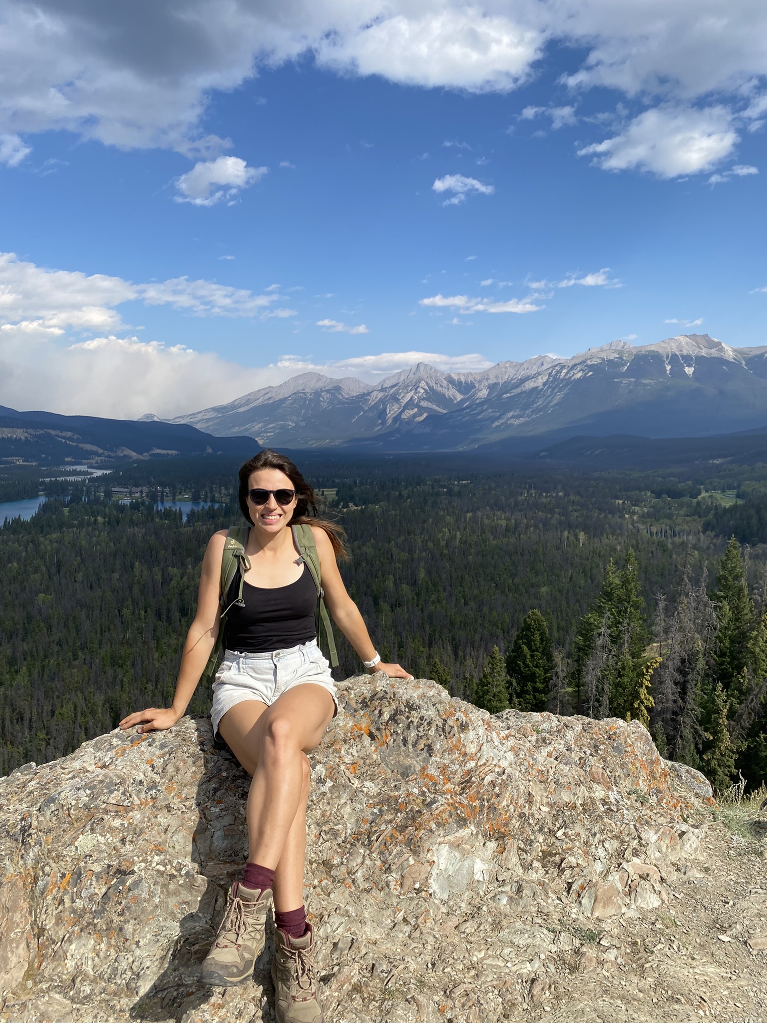 life and business coach ana mcrae on top of rocky mountains
