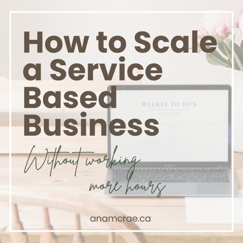 how to scale a service based business